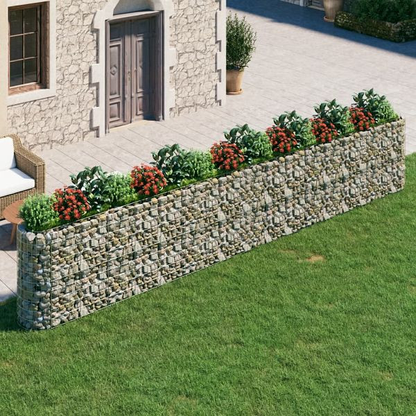vidaXL Gabionen-Hochbeet Verzinktes Eisen 610x50x100 cm, 152039