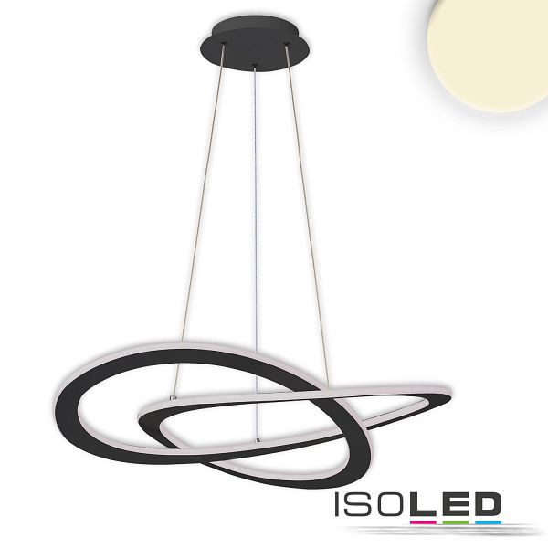ISOLED LED Hängeleuchte Design 600, schwarz, 40W, rund, 3000K, dimmbar, 115653