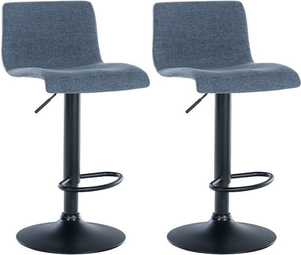 CLP Barhocker Branford Stoff, blau, VE: 2 Stück, 323625