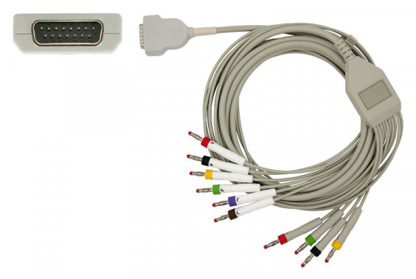 Golmed 10-adriges EKG-Komplettkabel mit Bananenstecker, zu GE Hellige, G600/10