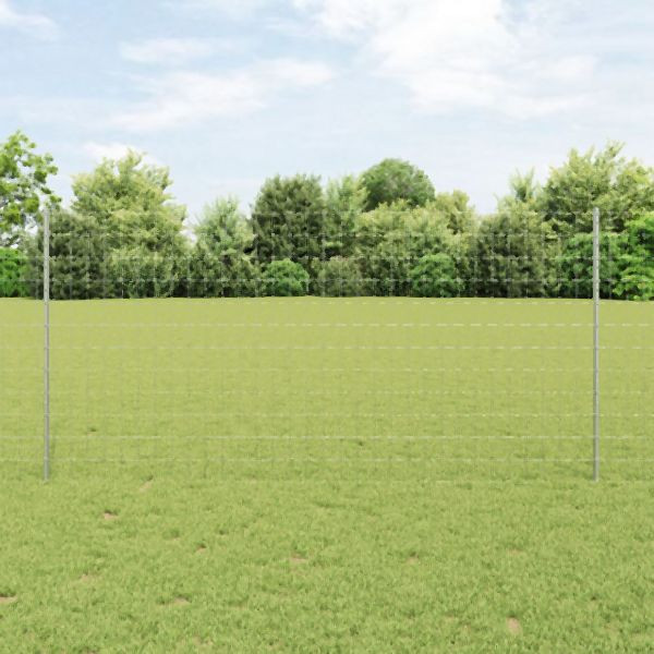 vidaXL Gartenzaun-Roll-Set 2er Set Verzinkter Stahl 10 x 1,2 Meter, 3336172