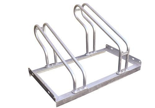 Moravia Fahrradständer für 2 Fahrräder, Tiefe 550 mm, mit Bügeln aus Rundrohr, 271681