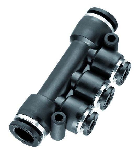 Prevost Dreifacher Verbinder für ungleiche Schläuche - RPN IT, für Schlauch mit Außen-Ø= 8 mm, für Schlauch mit Außen-Ø= 4 mm, RPN IT0804