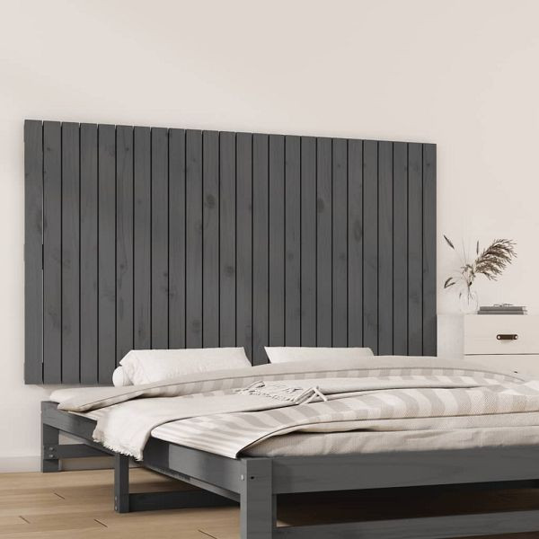 vidaXL Wand-Kopfteil Grau 159,5x3x90 cm Massivholz Kiefer, 824900