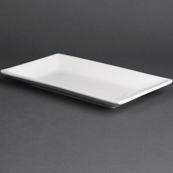 Olympia Whiteware rechteckige Servierteller 25 x 15cm, VE: 4 Stück, CC894