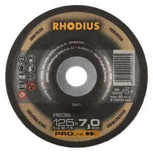 Rhodius PROline RS38 Schruppscheibe, Durchmesser [mm]: 125, Stärke [mm]: 7, Bohrung [mm]: 22.23, VE: 25 Stück, 200451
