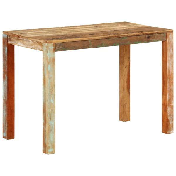 vidaXL Esstisch 110x55x76 cm Altholz Massiv, gemischte Farben, 350314