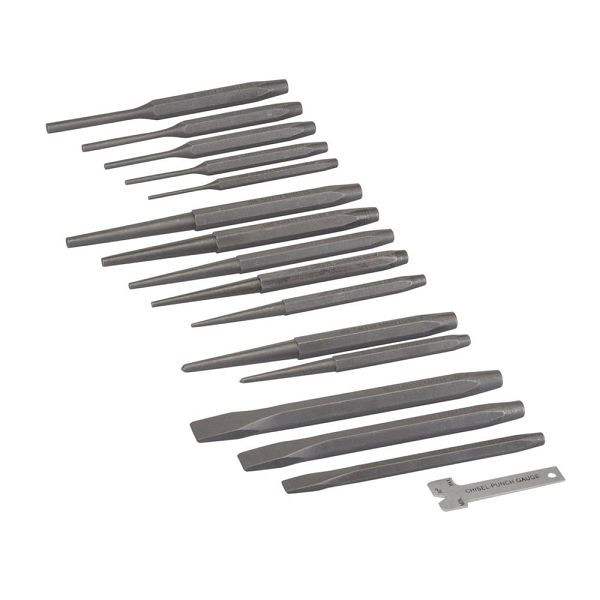 Silverline Körner, Durchschläge und Meißel, 16-tlg. Satz, 16-tlg, 124853