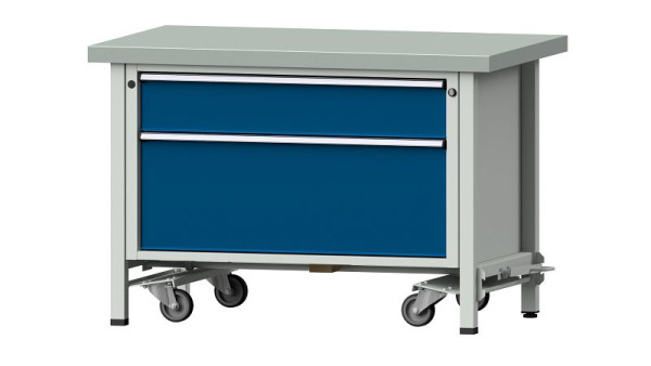 ANKE Werkbänke Kastenwerkbank, Modell 15 VX, 1270 x 800 x 850 mm, RAL 7035/5010, ZBP 50 mm, 340.075
