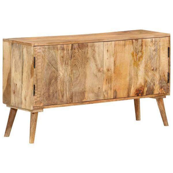 vidaXL Sideboard Mango Massivholz 110x30x60 cm, getünchtes Finish, 246145