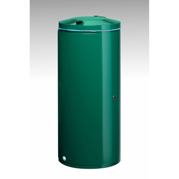 STEIN HGS Abfallsammler 120 ltr. mit Einflügeltür mit Doppelbart-Schloss, Moosgrün (RAL 6005), Moosgrün (RAL 6005), 82018.0003