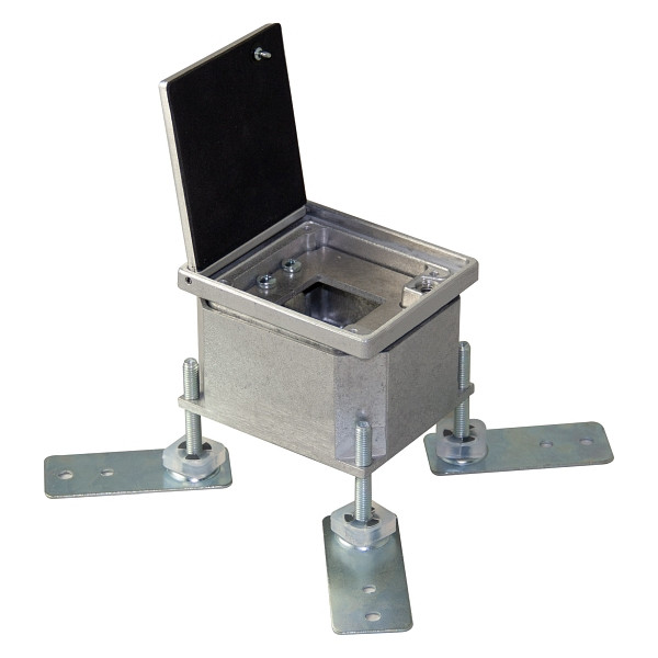 GIFAS Bodensteckdose Typ FONTO 2000, Innenbereich, ohne Bestückung, IP65 (geschlossen), Aluminium, 840886