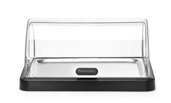 Hendi Roll-Top-Kühldisplay einzeln, schwarz mit 2 Kühlelemente, 871805