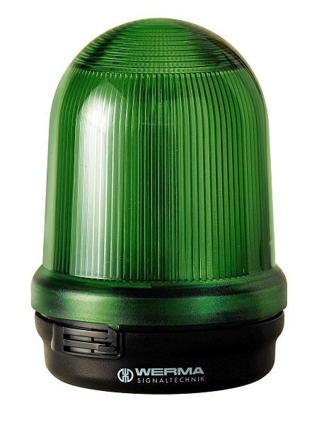WERMA LED-Dauerleuchte Bodenmontage 230VAC Gehäusefarbe schwarz GN- grün, 829.230.68