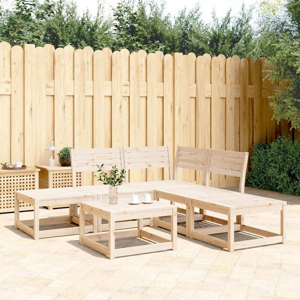 vidaXL 5-teilig Garten-Sofagarnitur Massivholz Kiefer, 3216955
