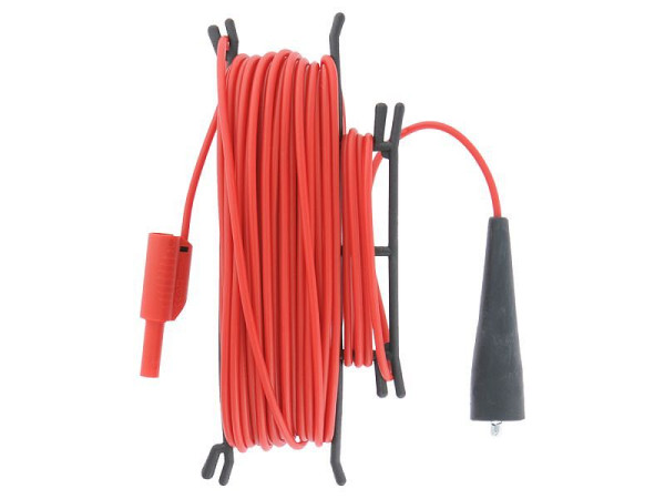 Metrel Prüfleitung rot, 20 m, Verlängerungsleitung für Erdungs- und Durchgangsmessung, A 1026, 20993102
