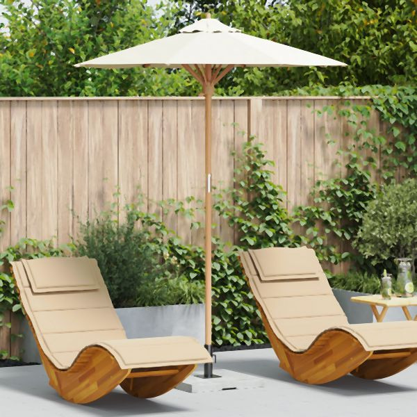 vidaXL Garten-Schirm Cremeweiß 180x230 cm aus Bambus, 4108080