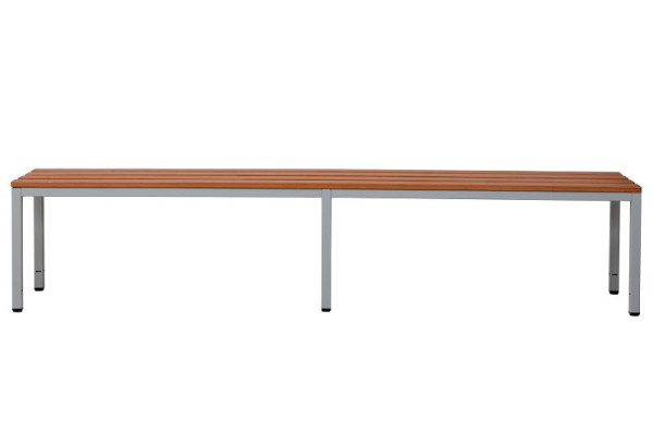 Gürkan Sitzbank, 40 x 160 x 40 cm, Lichtgrau, Buche, ohne Schuhrost, SRB.160, 107256