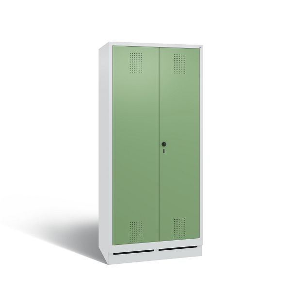 C+P Spind Evolo, 2 Abteile, H1800xB810xT500 mm, Grau/Resedagrün, 48022-22 S10243