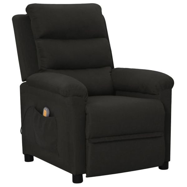 vidaXL Massagesessel Schwarz Stoff, bequem, Zurücklehnen, 342353