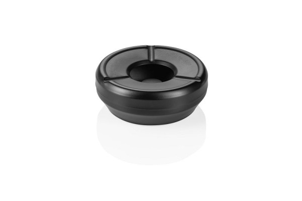 WAS Windaschenbecher schwarz, 9,5 cm Durchmesser, abnehmbarer Windschutzdeckel, 1115009