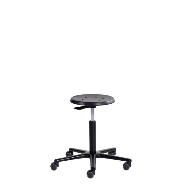 SOFAME Arbeitshocker ERGODYN 2000 mit Rollen, Sitzhöhe 45-65 cm, Aluminium-Fußkreuz, W050010011