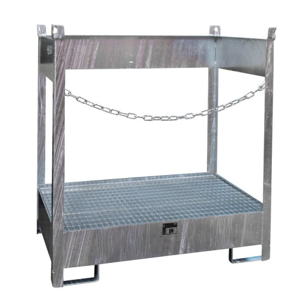 STEIN HGS Fass-Stapelpalette FSP, feuerverzinkt, feuerverzinkt, 245 Liter, seitlich offen, 79140.0024