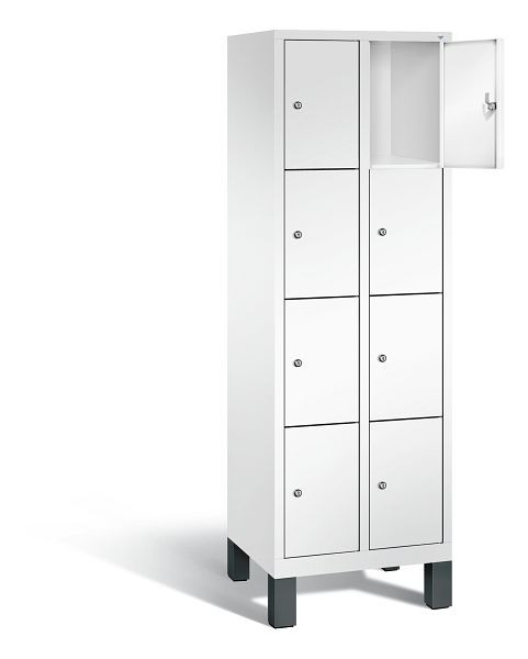 C+P Schließfachschrank Evolo, H1850xB610xT500mm, Farbe: Verkehrsweiß, 48010-204 S10167