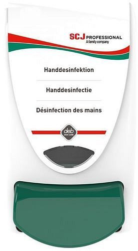 DENIOS Spender für Handdesinfektion InstantFOAM, für die Wandmontage, SAN1LDGER, für 1 Liter-Kartuschen, 308871