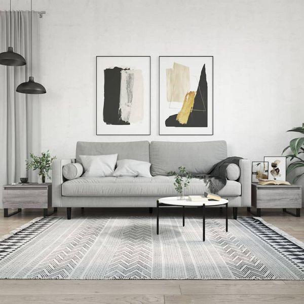 vidaXL Couchtische 2 Stück Grau Sonoma 50x46x35 cm Holzwerkstoff, 830889