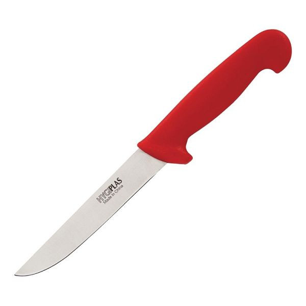 Hygiplas Ausbeinmesser 15cm rot, Nylon-Griff, Edelstahlklinge, C890