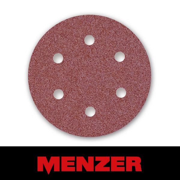 Menzer Klett-Schleifscheibe, 6 Loch, Ø 225 mm, Körnung 120, Normalkorund, VE: 25, 231431120