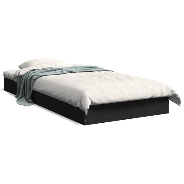 vidaXL Bettgestell Schwarz 90x200 cm Holzwerkstoff, 842064