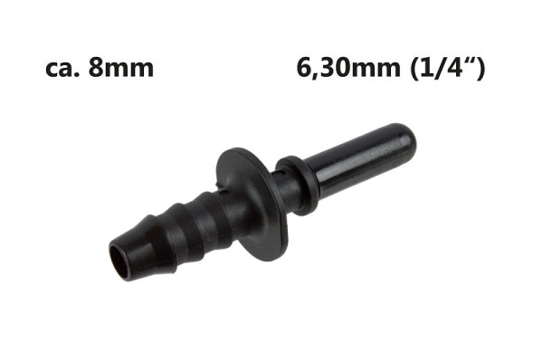Stahlmaxx Männlichen-Steckverbinder SAE 6,30 (1/4") auf 8 mm Leitung, XXL-116733