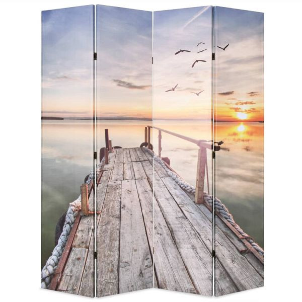 vidaXL Raumteiler klappbar 160 x 170 cm See mit Steg, 245882