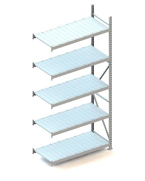 Meta MINI-RACK AR 3000x1400x650 mm, verzinkt, mit Stahlpaneele, Bodenanzahl: 5, 20051321