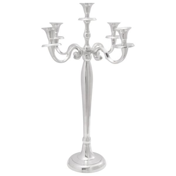 vidaXL Kerzenhalter Silber 39x39x60 cm Aluminium, 42000155