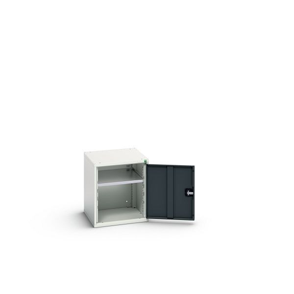 bott verso Flügeltürschrank, mit 1 Fachboden, BxTxH: 525 x 550 x 600 mm, Lichtgrau / Anthrazitgrau, 16926032.19