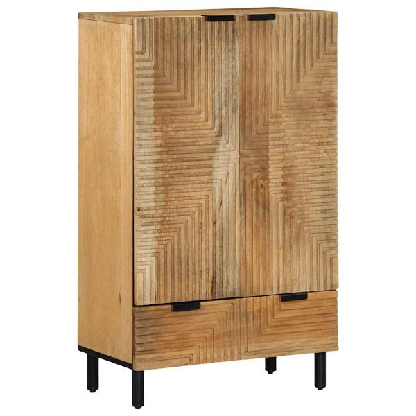 vidaXL Highboard Braun 60x33x100 cm Massivholz Mango, 4017750