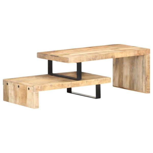 vidaXL 2-tlg. Couchtisch-Set Massivholz Mango, 320392, 8720286110904