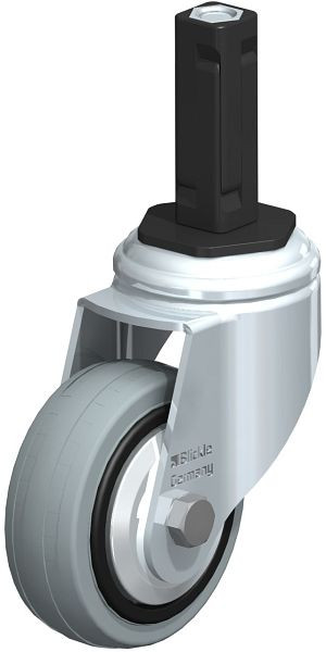 Blickle LKRA-VPA 80G-11-FA-EV12 Apparate-Lenkrolle mit Expander, Vollgummi, Grau, 848085