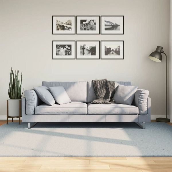 vidaXL Teppich HUARTE Kurzflor Weich und Waschbar Blau 160x230 cm, 375136
