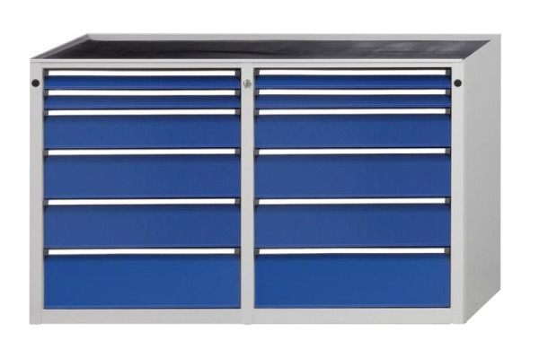 ANKE Werkbänke Beistellschrank, Modell 205, 1275 x 615 x 850 mm, RAL 7035/5010, Wanne, 600.126