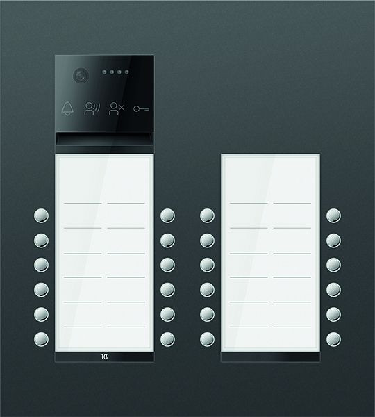 TCS Türkontrollsystem PES PRO Video Außenstation 24T 4 Spalten UP RAL7016 anthrazitgrau, AVU600424-0017
