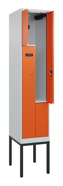 C+P Z-Spind Evolo PLUS, Gestell, 2 Fächer, 2120x400x500mm, 7035/2004, Zylinderschloss, 0490337-122 S10028