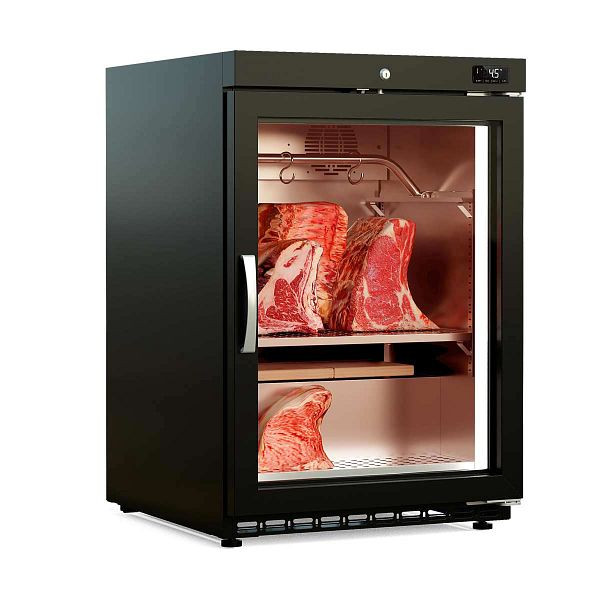 Vaiotec TOPLINE Reifeschrank Dry-Ager Schwarz, 120 Liter, 20 kg Fleisch, Breite: 600 mm, 11672