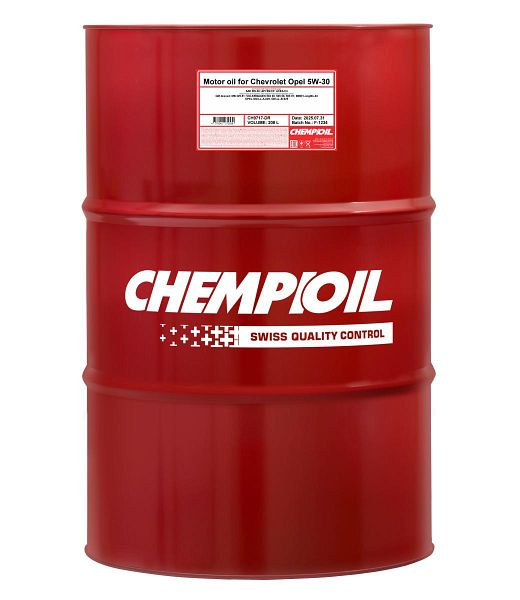 CHEMPIOIL 9717 Motoröl für Chevrolet Opel 5W-30, VE: 208 l, CH9717-DR