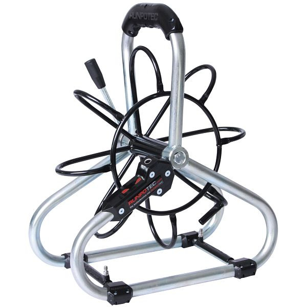 Runpotec Stahlhaspel, Durchmesser 330 mm verzinkt/pulverbeschichtet inklusive Doppelauslaufsystem, 20002