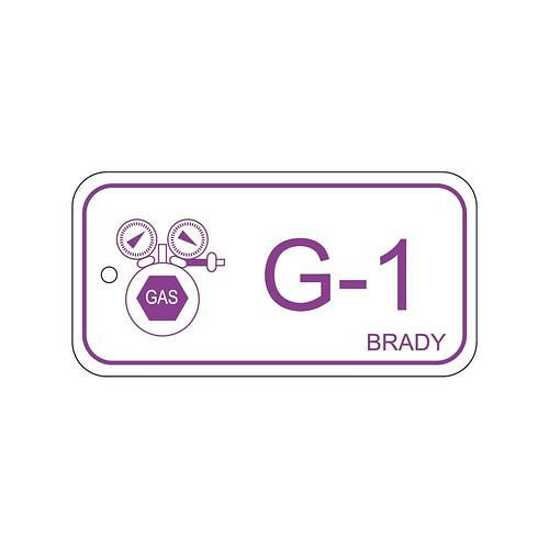 Brady Anhänger für Energiequellen, Gas, Beschriftung G-1, VE: 25 Stück, 311923