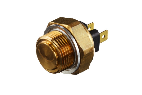 HELLA Temperaturschalter, Kühlerlüfter, 12V, 2-polig, Flachstecker, geschraubt, Schließer, 6ZT 007 800-061